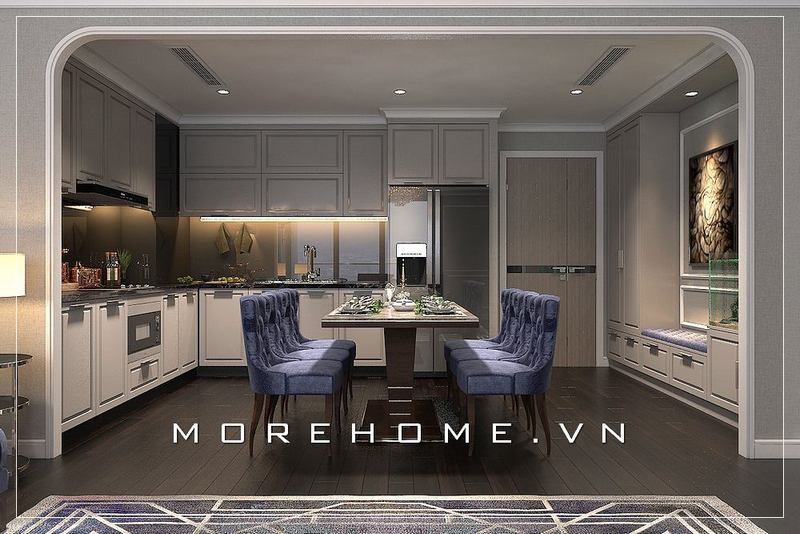 Thiết kế nội thất phòng ăn tân cổ điển